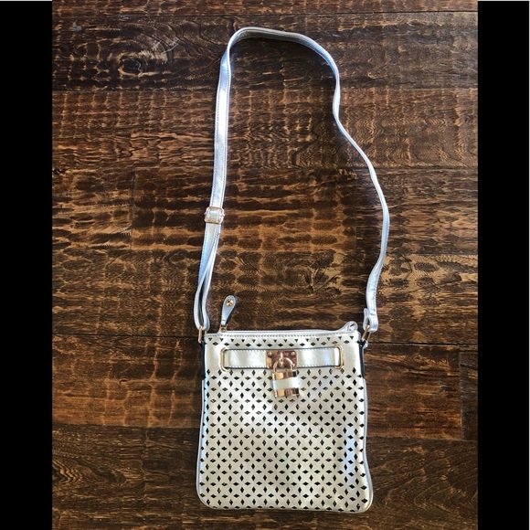 Silver Metallic Crossbody (NWOT) - Picture 2 of 7